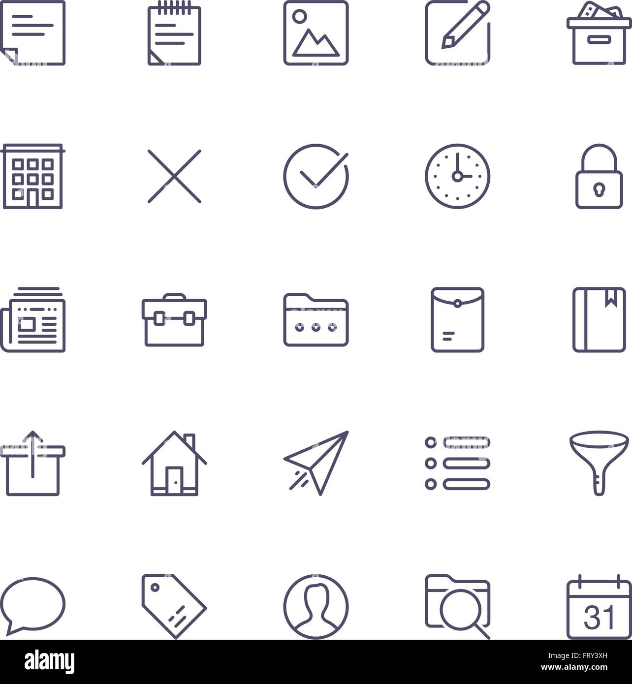 icon flat folder Stock Vector Image & Art - Alamy