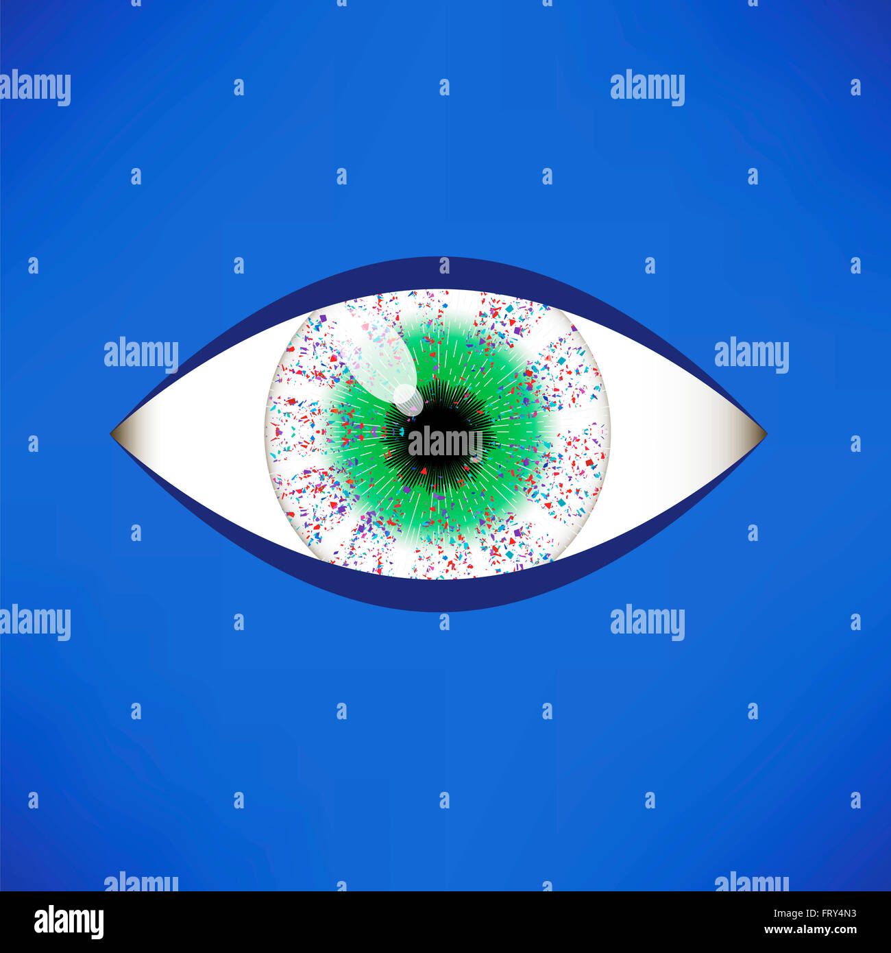 Green Eye Icon Stock Photo Alamy