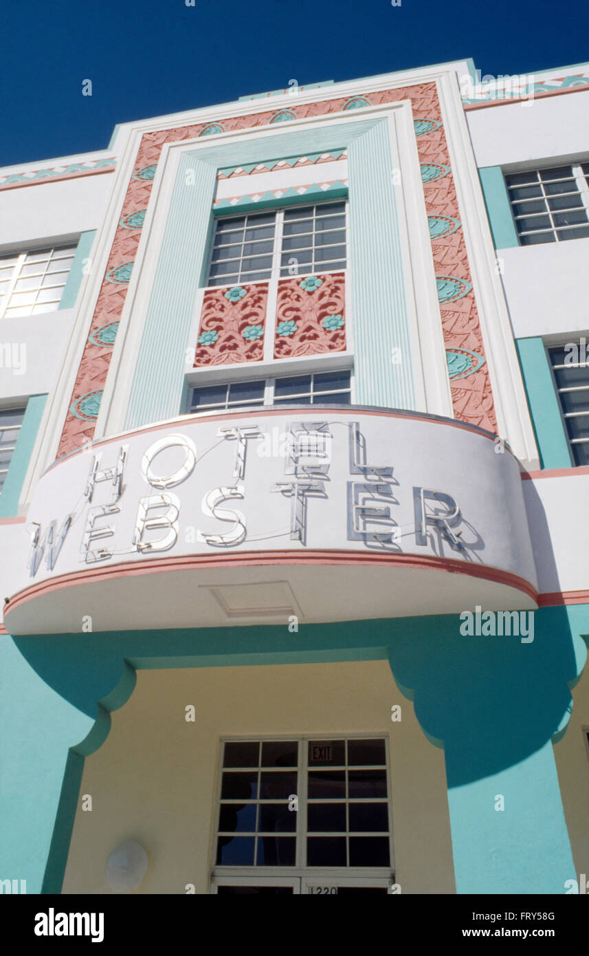 Exterior of Art Deco Hotel ster in Miami, Florida Stock Photo Alamy