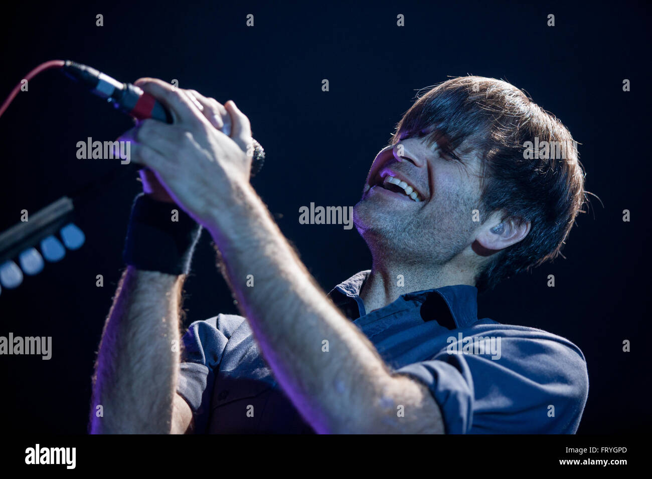 London, Ontario, Canada. 24th March, 2016. The American indie rock band Death Cab For Cutie takes the stage for a concert performance. Credit:  Mark Spowart/Alamy Live News Stock Photo