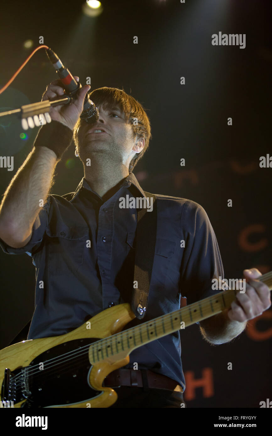 London, Ontario, Canada. 24th March, 2016. The American indie rock band Death Cab For Cutie takes the stage for a concert performance. Credit:  Mark Spowart/Alamy Live News Stock Photo