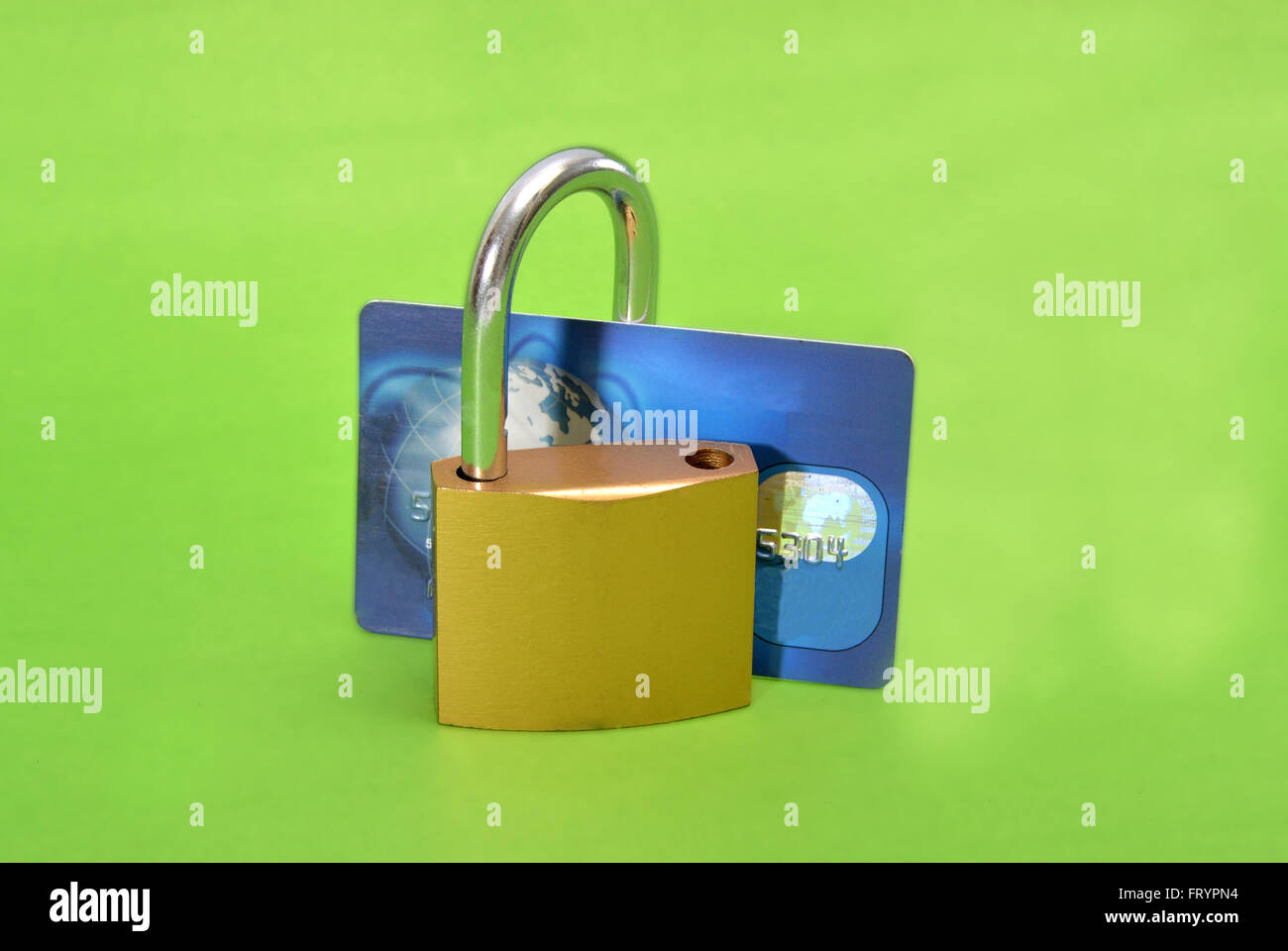 Secure Credit card lock Concept Stock Photo Alamy