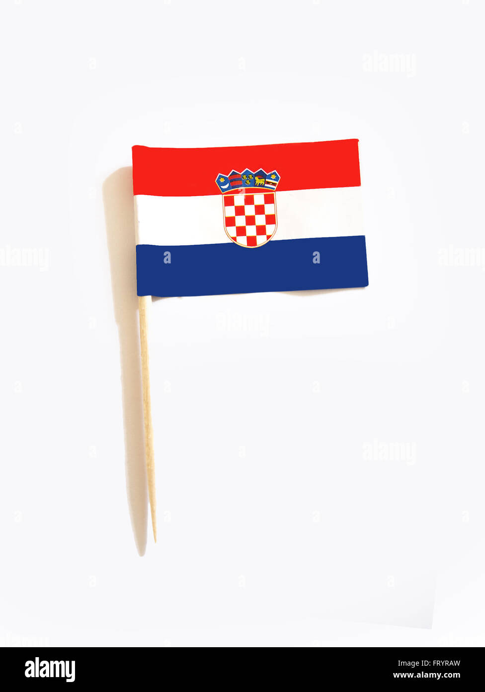 Toothpick with Croatian flag Stock Photo
