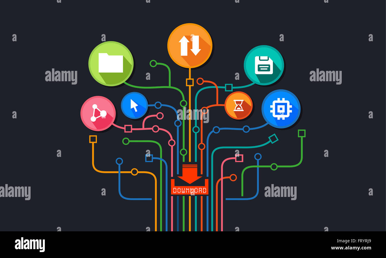 Internet Info graphic Background abstract with icons Stock Photo - Alamy