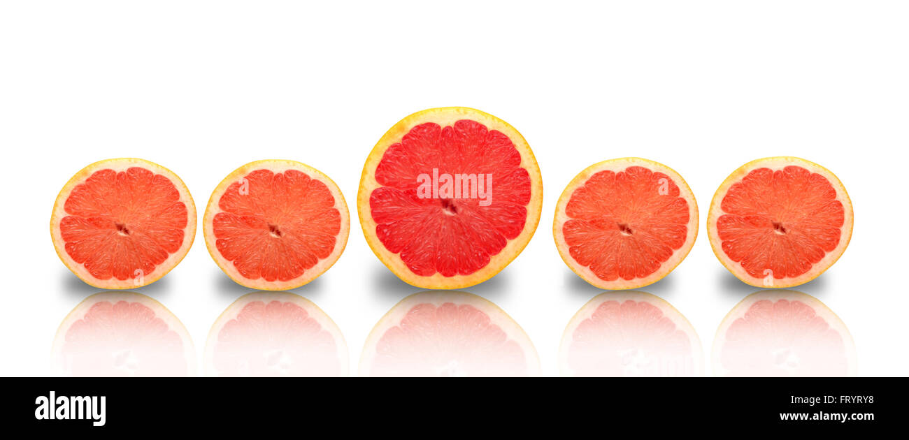 Stand out loud concept using grapefruits. Stock Photo