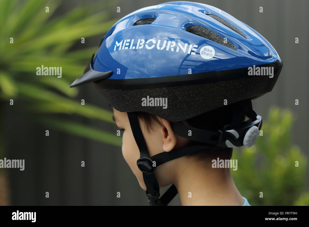 Melbourne Bike Share helmet Stock Photo Alamy