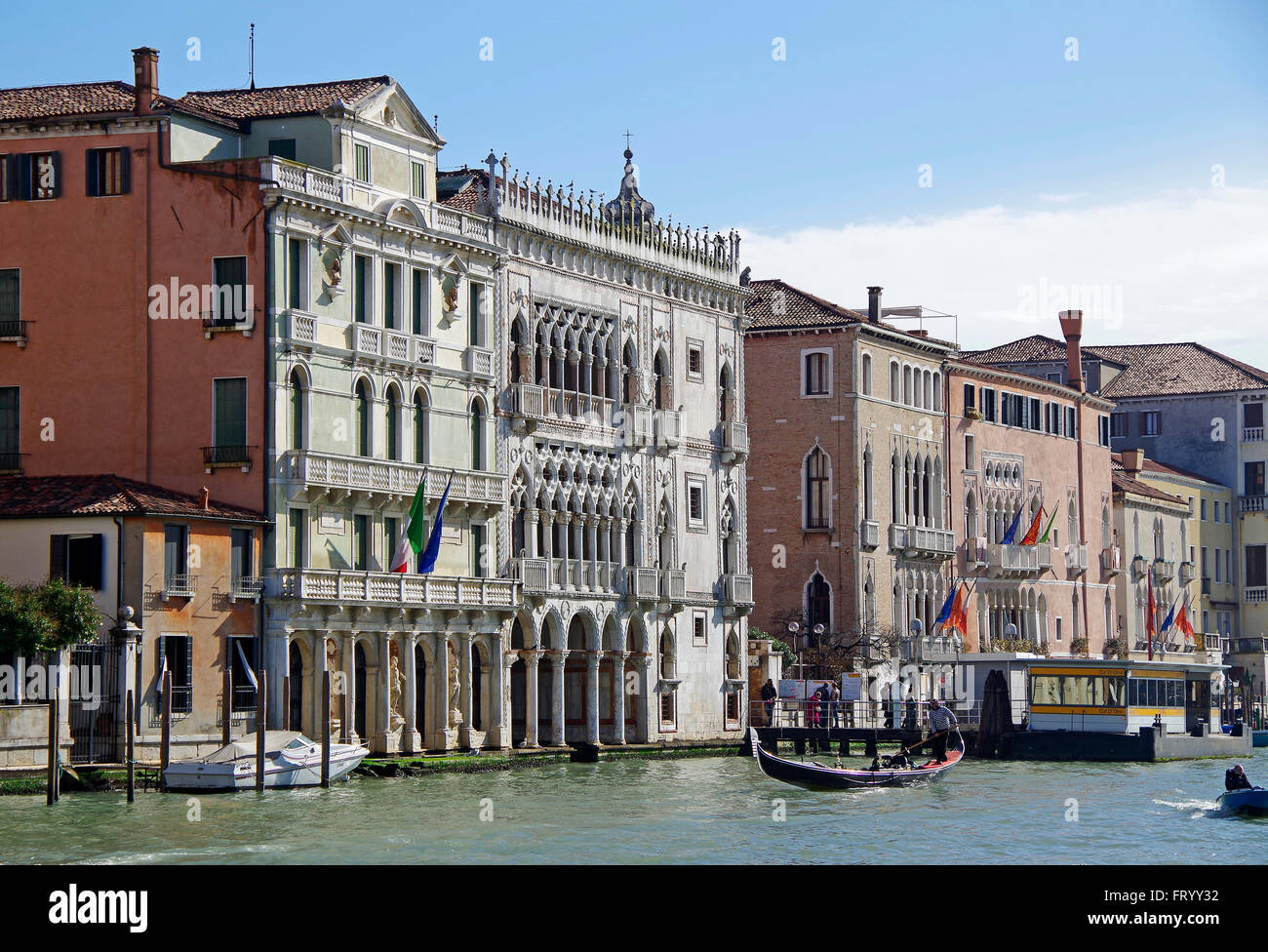 Venice, Italy, Ca' d'Oro, Grand Canal, in context Stock Photo