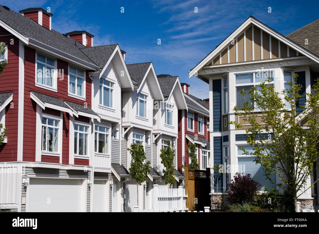 Modern townhouses in Richmond, British Columbia, Canada Stock Photo Alamy