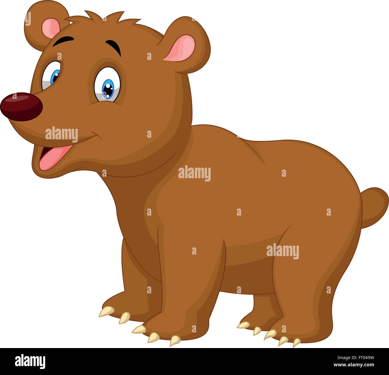 Cute brown bear cartoon Stock Vector Image & Art - Alamy