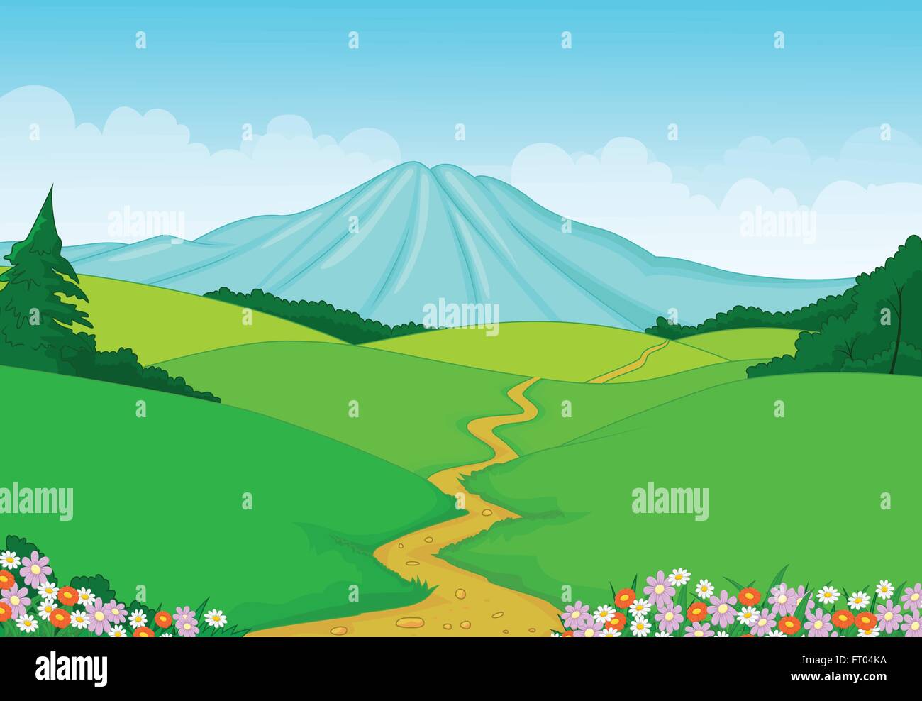 Beautiful green landscape background Stock Vector Image & Art - Alamy