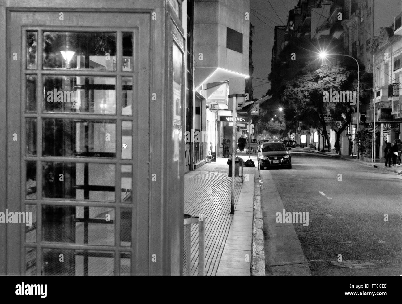 Night street photography, Buenos Aires Stock Photo