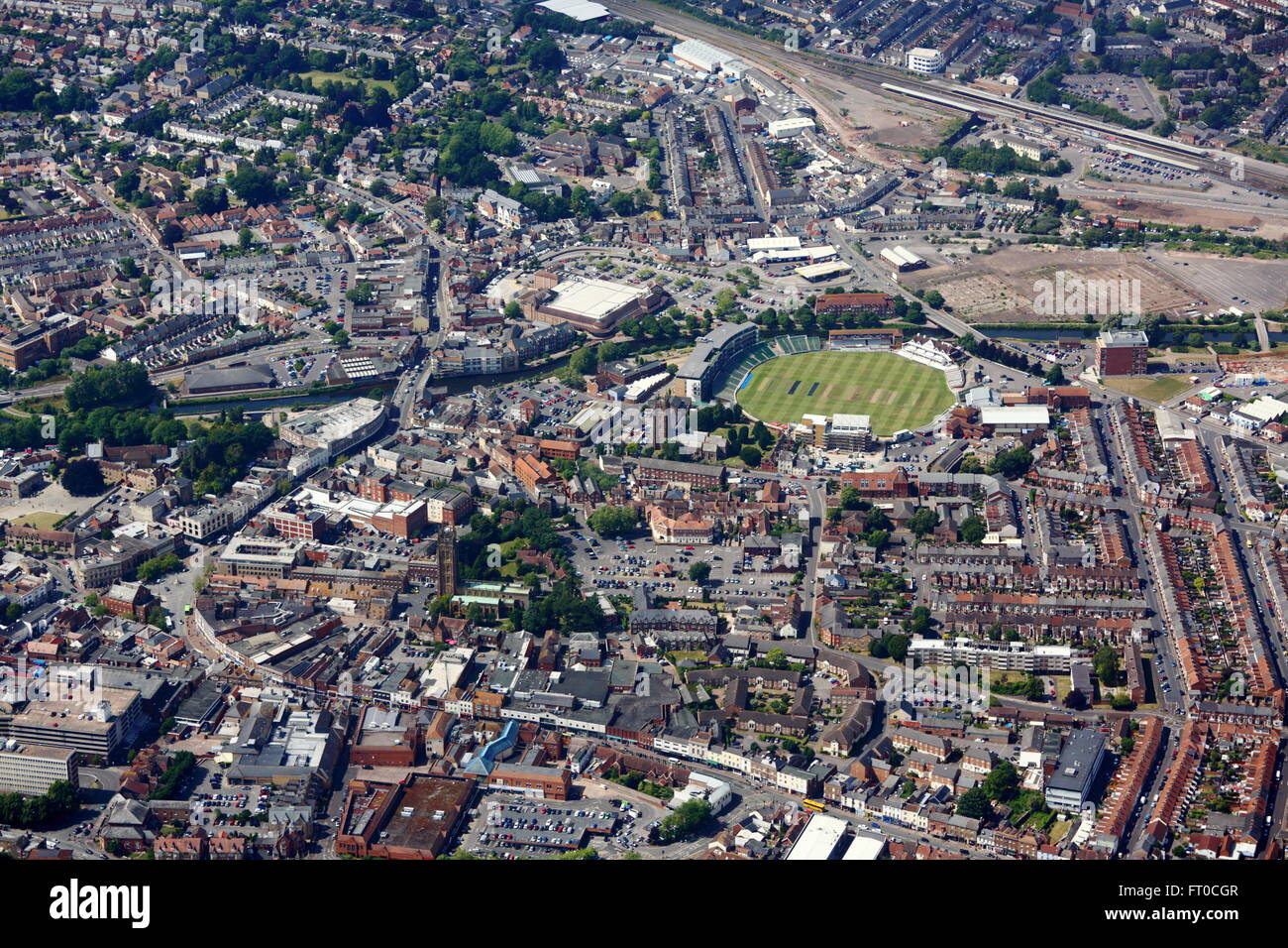 Aerial view of Taunton Stock Photo