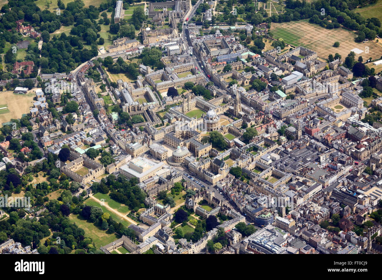 Aerial view of Oxford Stock Photo