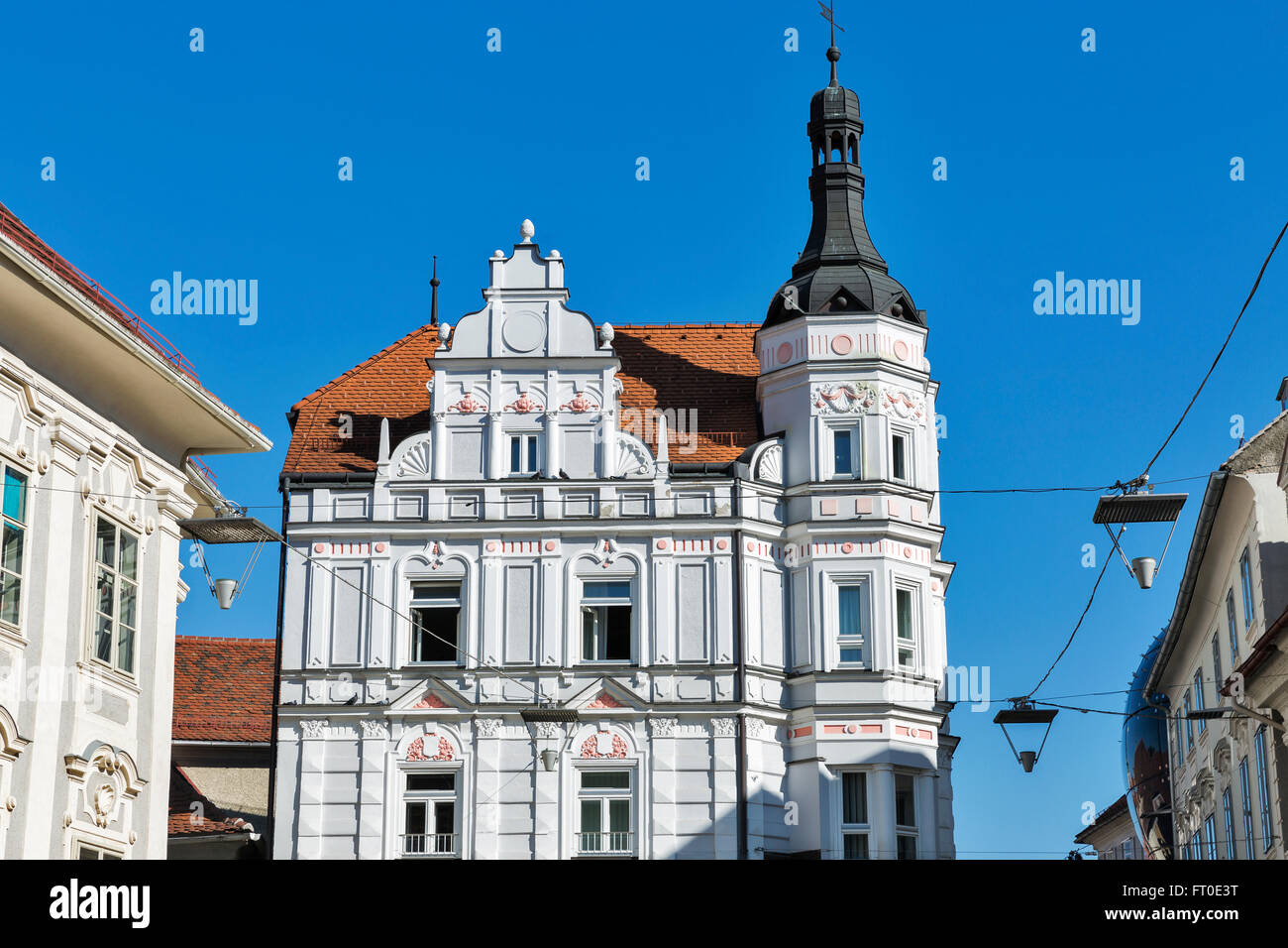 Architecture of the downtown in Graz, Austria. Graz is the capital of ...