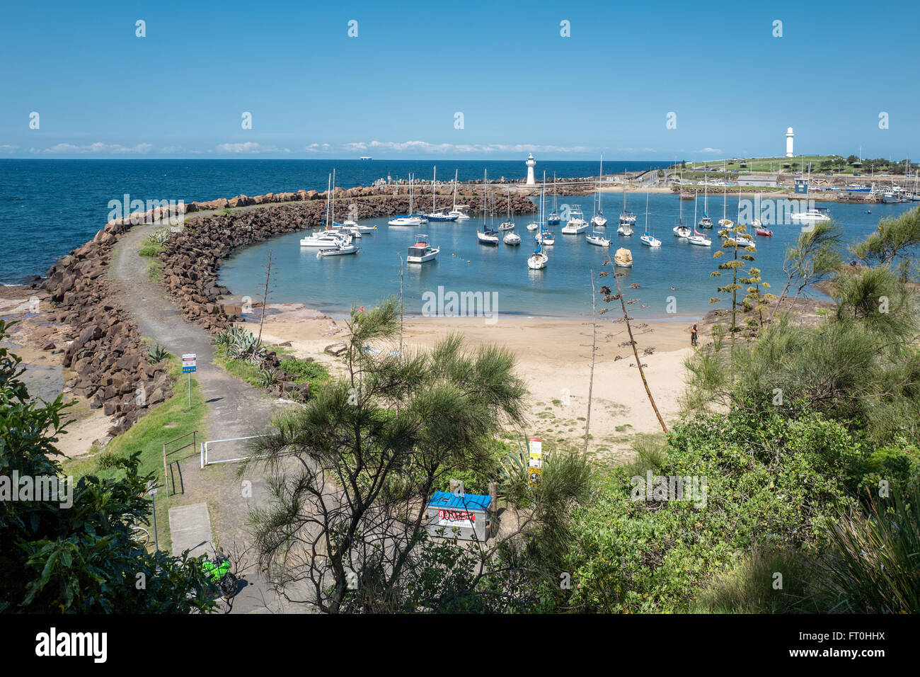 The harbor of Wollongong on the South Coast NSW, Australia Stock Photo