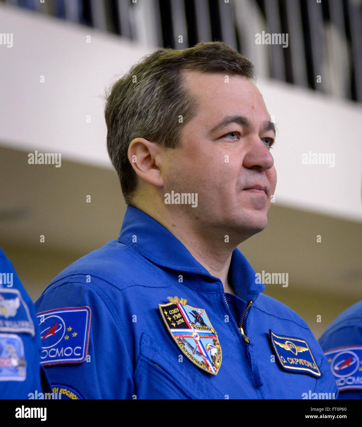 Cosmonaut Oleg Skripochka, NASA astronaut Jeff Williams, and Alexei ...