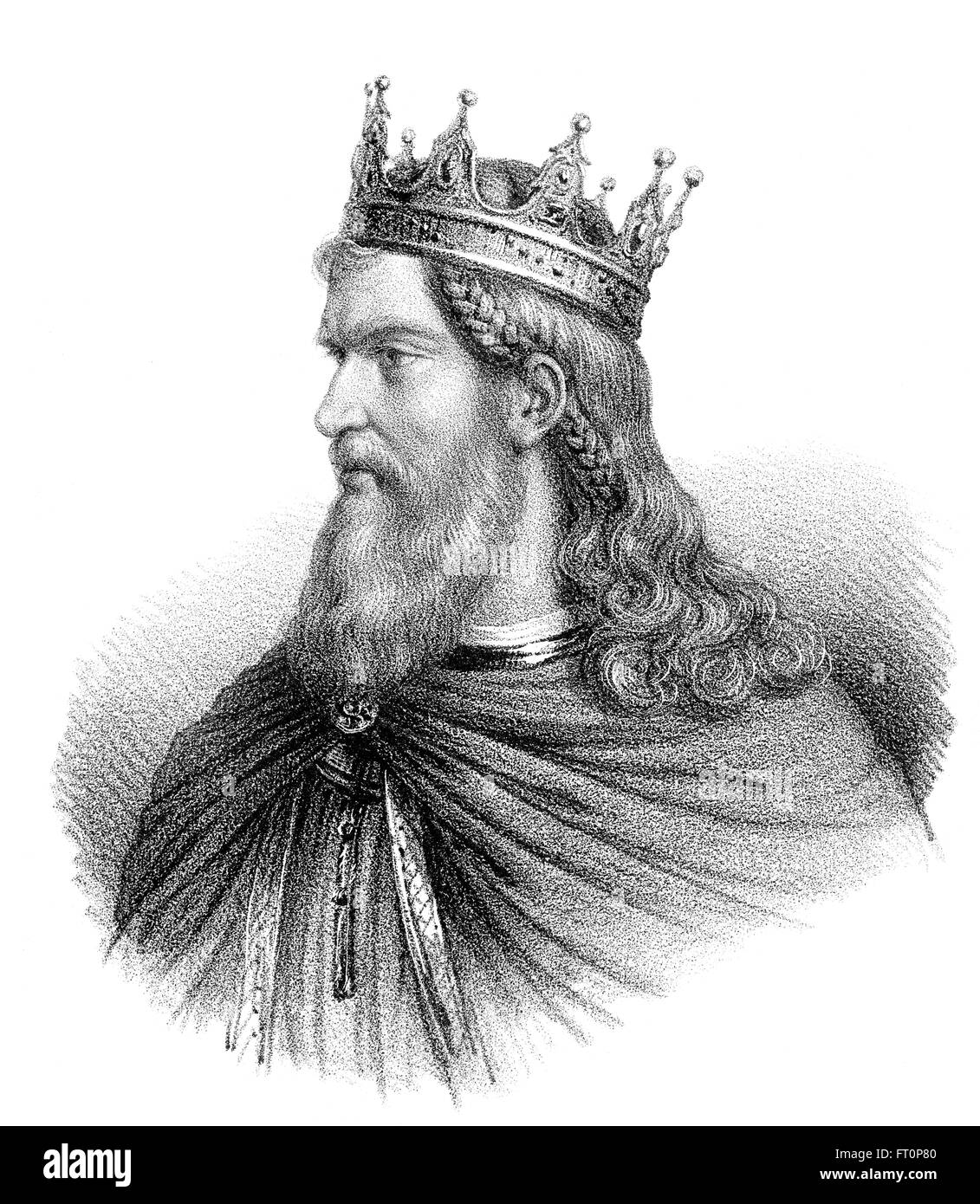 Pharamond or Faramund, c. 370-427, a legendary early king of the Franks, Faramund, Pharamund oder Pharamond war angeblich ein Kö Stock Photo