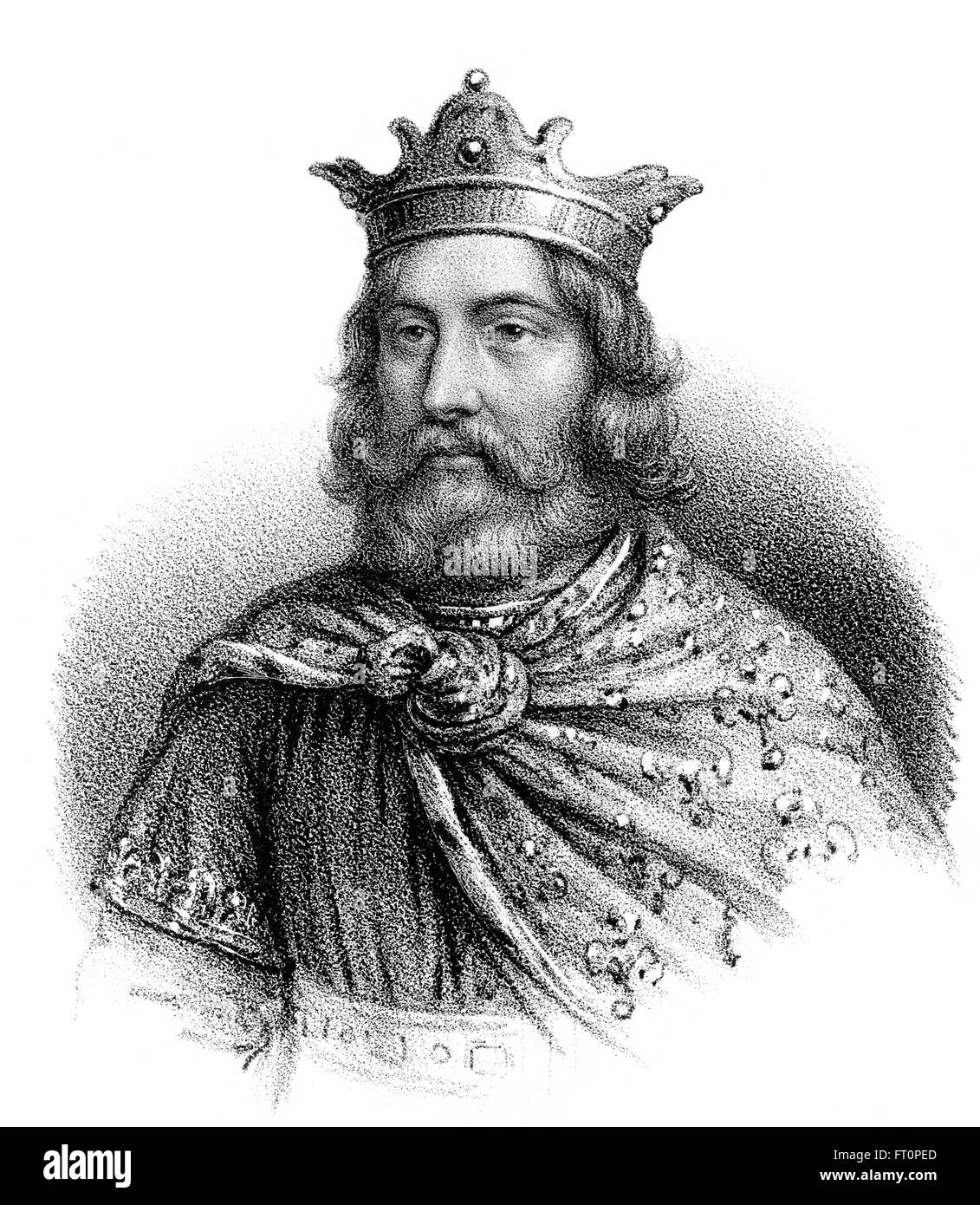 Childebert I, c. 496-558, a Frankish King of the Merovingian dynasty, King of Paris and Orléans, Childebert I, c. 496-558, König Stock Photo