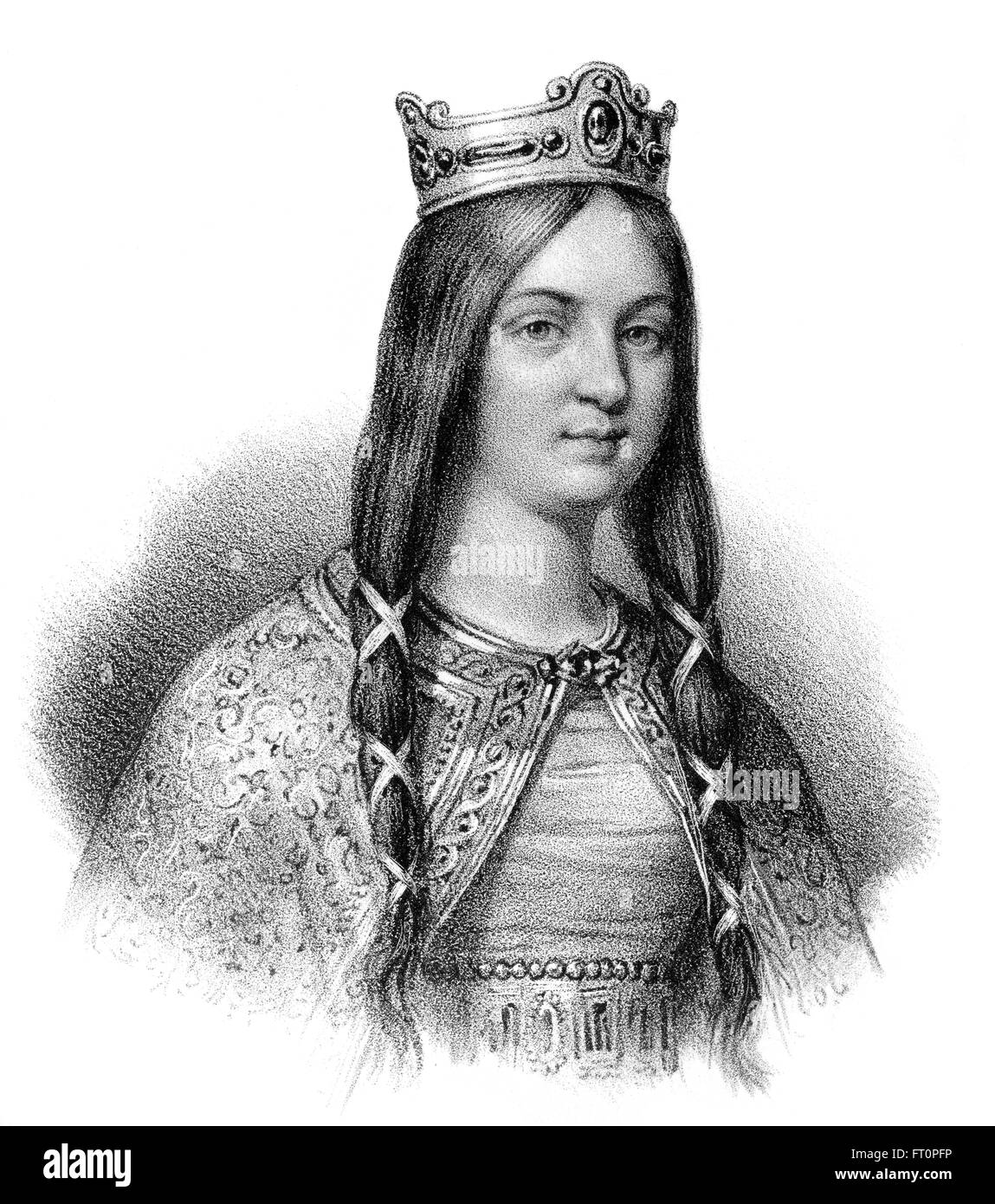 Basina, Basena, or Basine, c. 438-477, a queen of Thuringia and wife to Childeric I, Childericus or Childerich; c. 440-481/482, Stock Photo