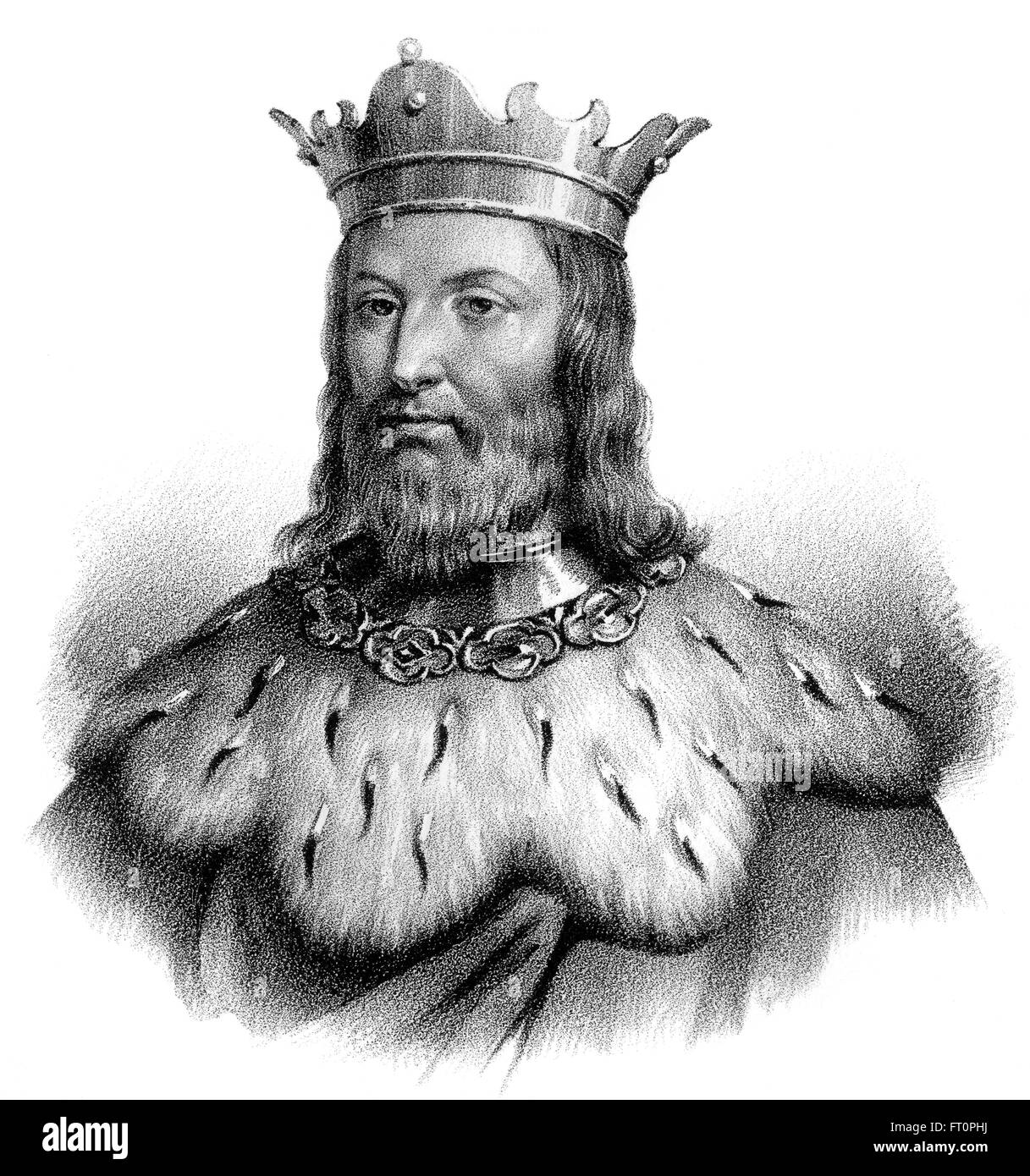 Clovis, Chlodovechus, Chlodwig I., Chlodowech,  466-511, King of the Franks of the Merovingian dynasty Stock Photo