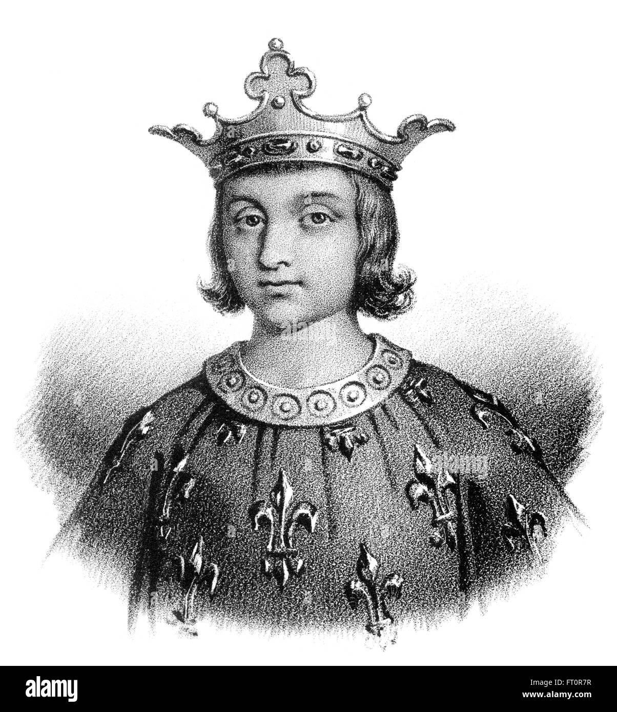 Clovis IV or Clovis III, 682-695, King of the Franks, Chlodwig III. or Chlodwig IV. Stock Photo