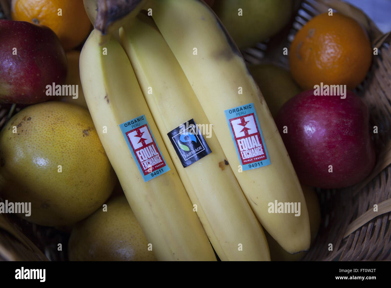 Organic Fair Trade bananas grown in Peru and sold in New York City