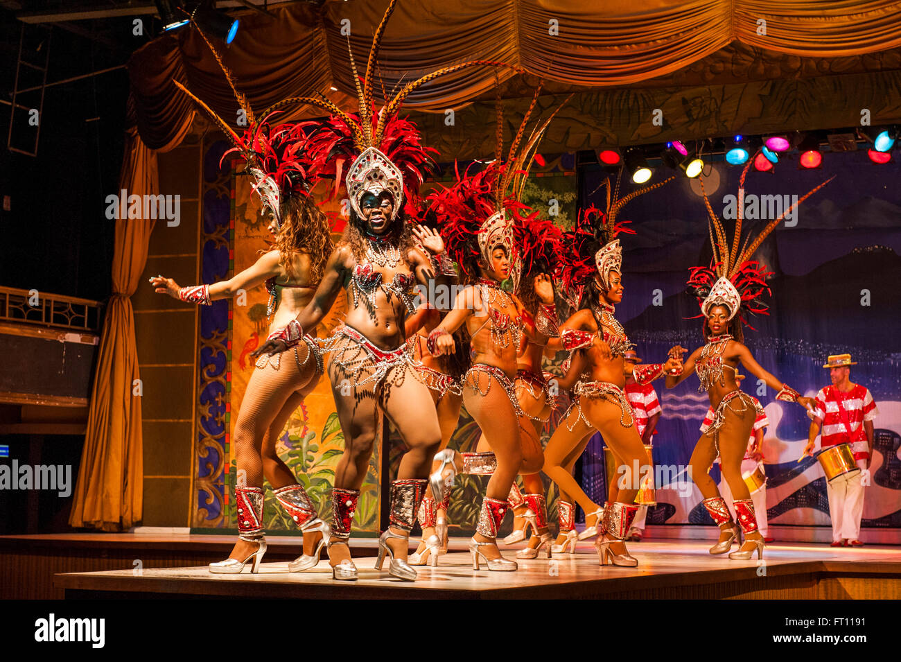 Samba dancers in a variety theater, Rio de Janeiro, Rio de Janeiro, Brazil Stock Photo