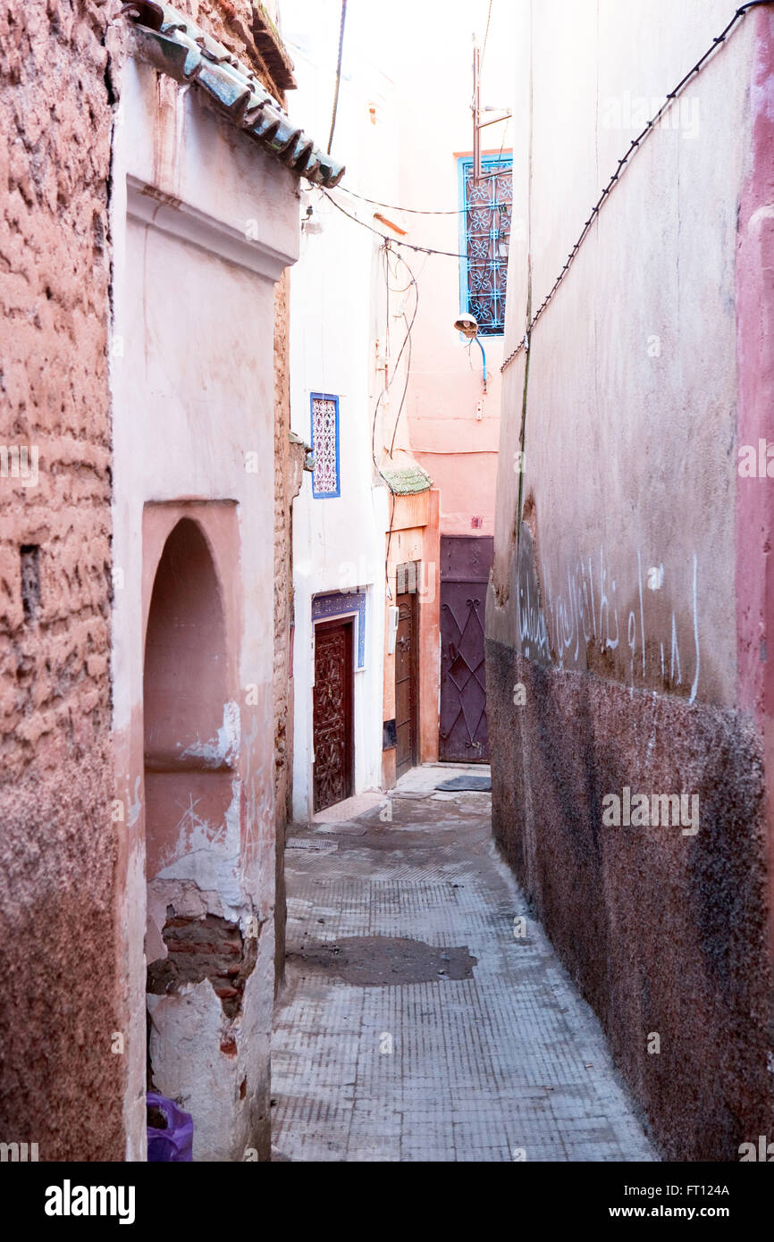 Alley in the medina, Marrakech, Morocco Stock Photo