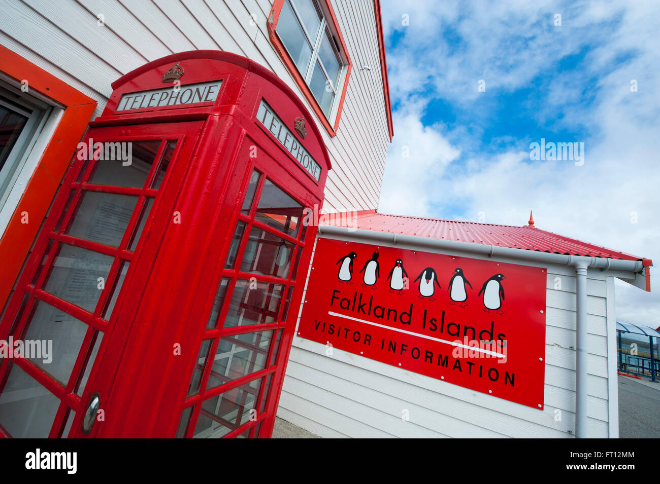Traditional British Red Telephone Booth Outside The Falkland Islands traditional-british-red-telephone-booth-outside-the-falkland-islands
