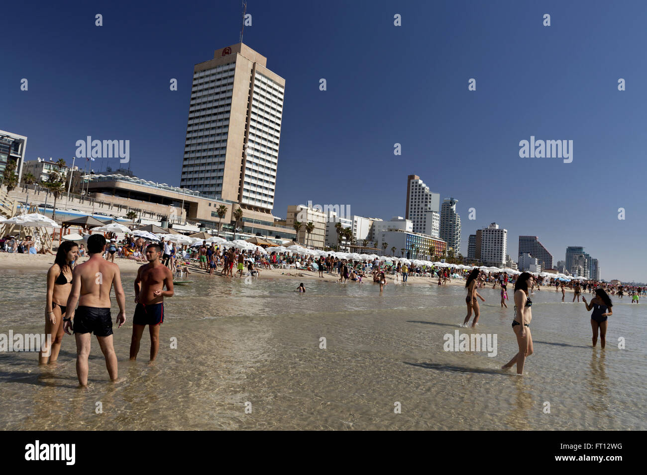 Beach Life, The beaches of Tel-Aviv, Israel, Asia Stock Photo