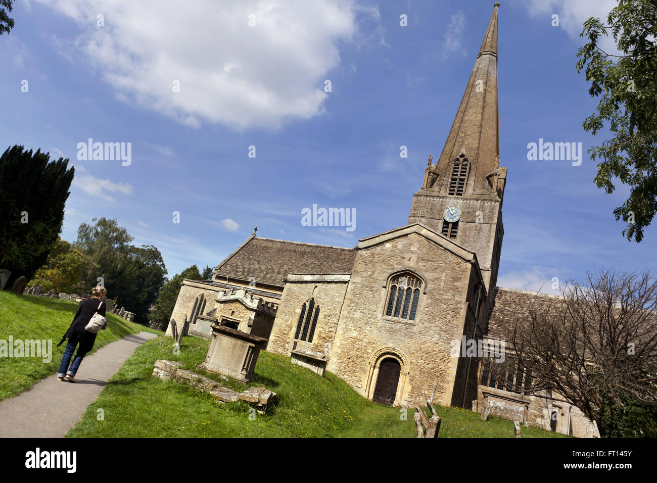 St Mary's C of E Church, from TVs Downton Abbey, Bampton, Oxfordshire, England, United Kingdom Stock Photo