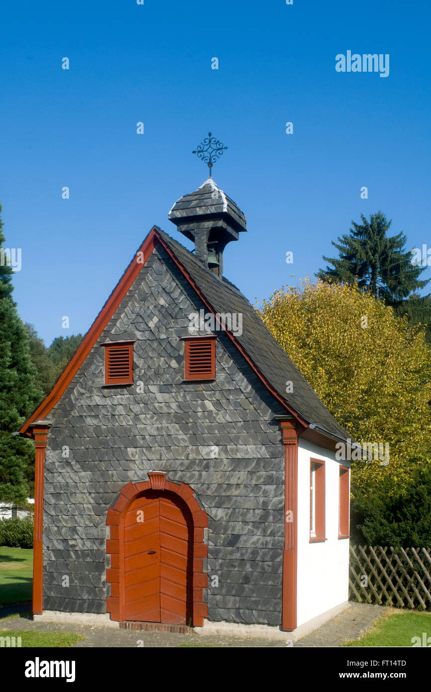 BRD, Nordrhein-Westfalen, Odenthal im Rheinisch-Bergischen Kreis, Kapelle an der Altenberger-Dom-Strasse Stock Photo