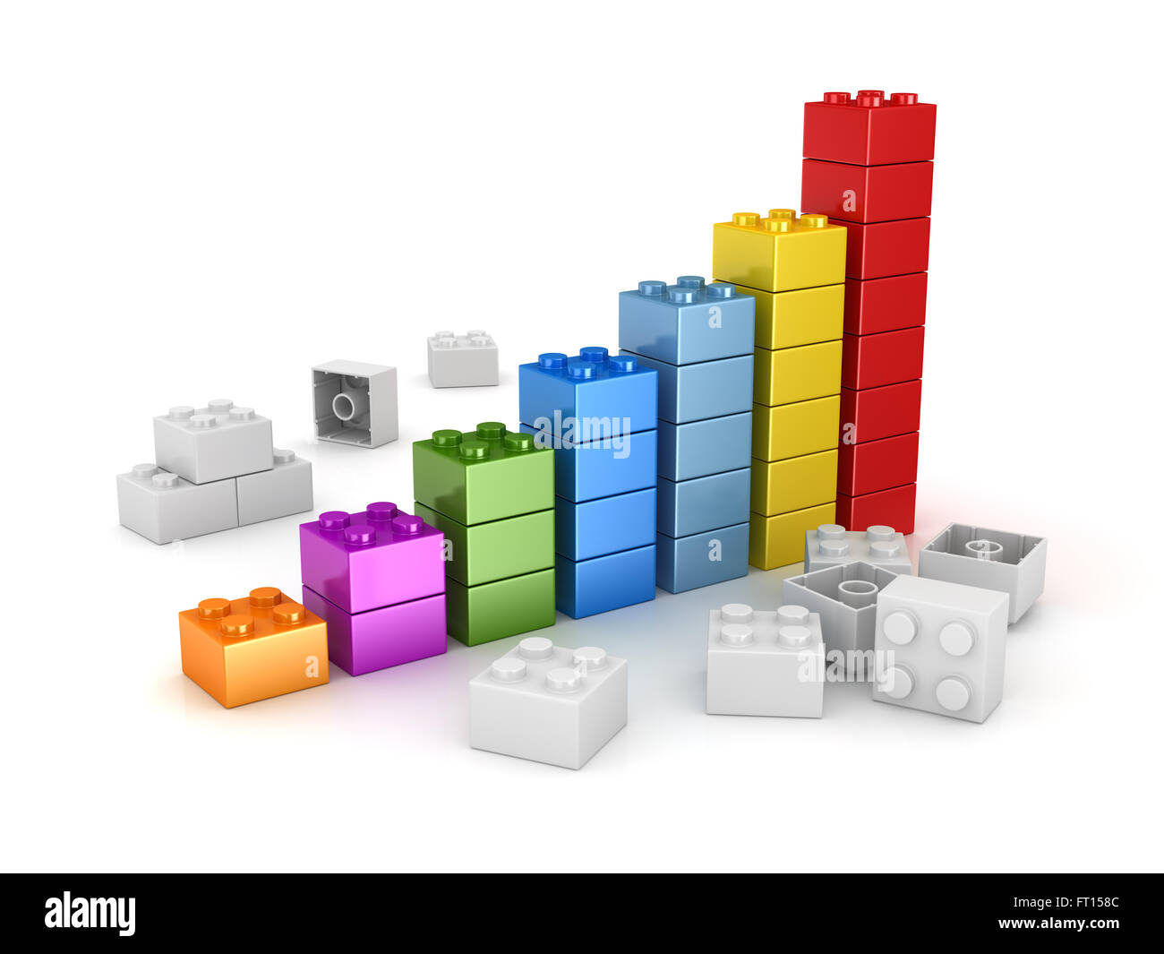 Chart made colorful toys , This is a computer generated and 3d rendered ...