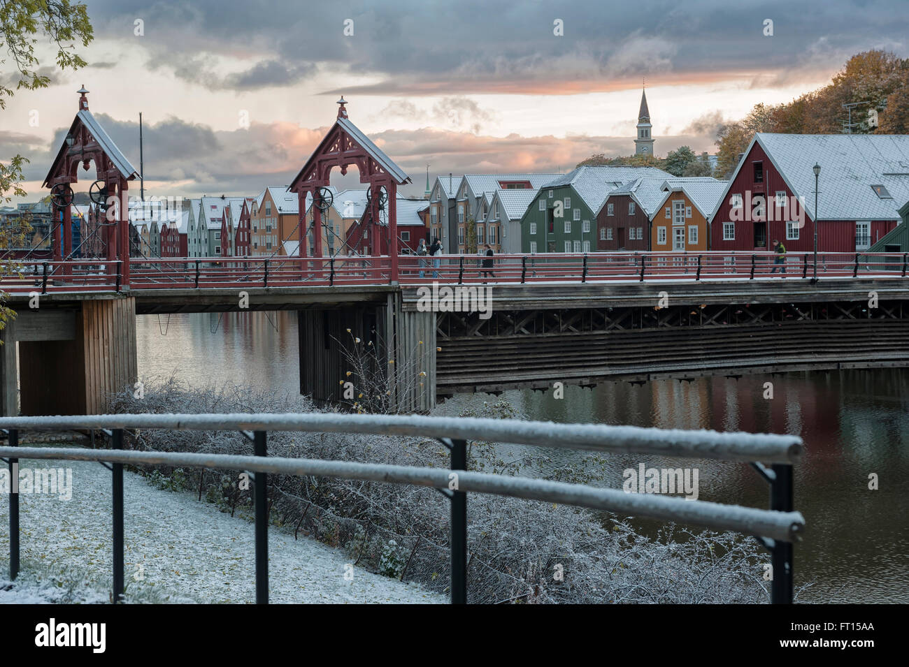 Old town bridge. Trondheim. Norway. Europe Stock Photo