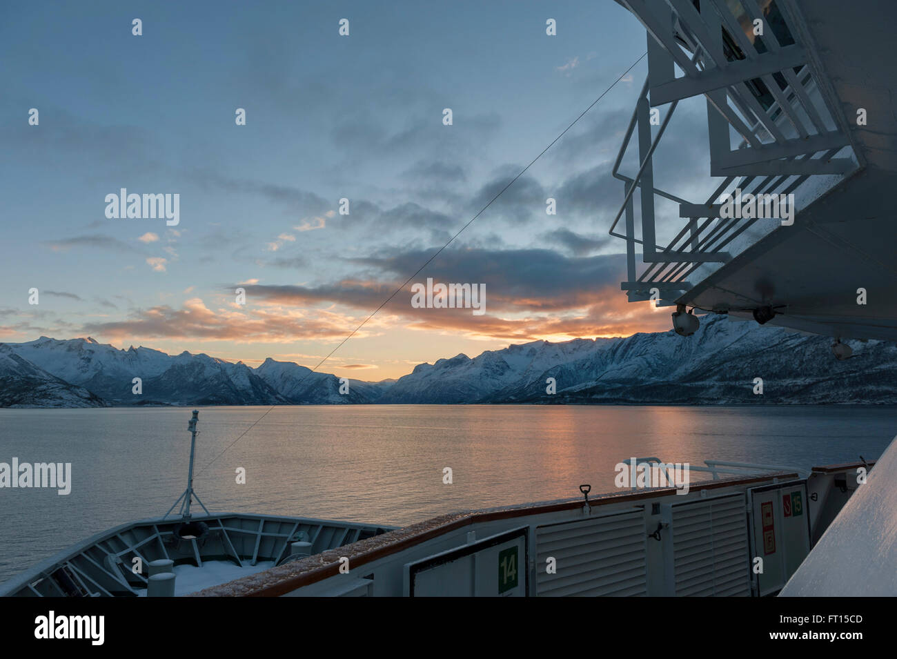 Hurtigruten cruise ship MS Nordlys. Norway. Europe Stock Photo