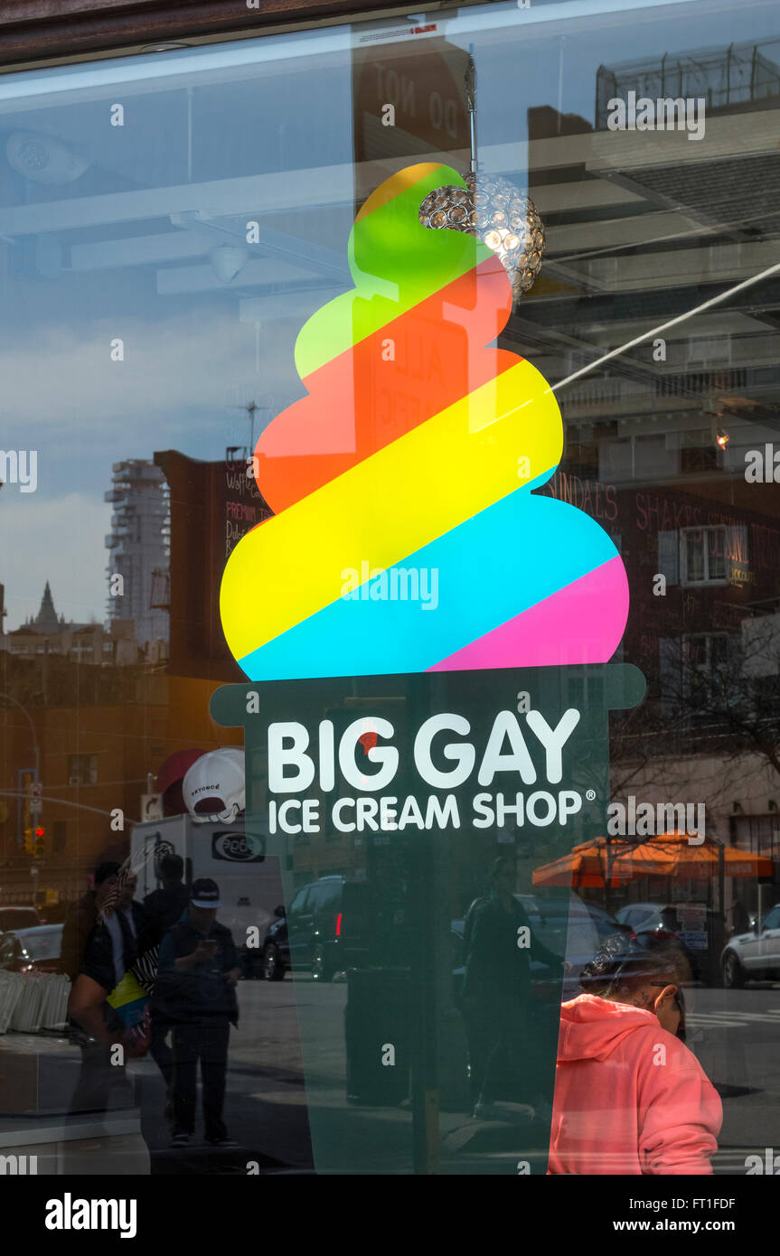 The Big Gay ice cream shop in Greenwich Village in New York City Stock Photo