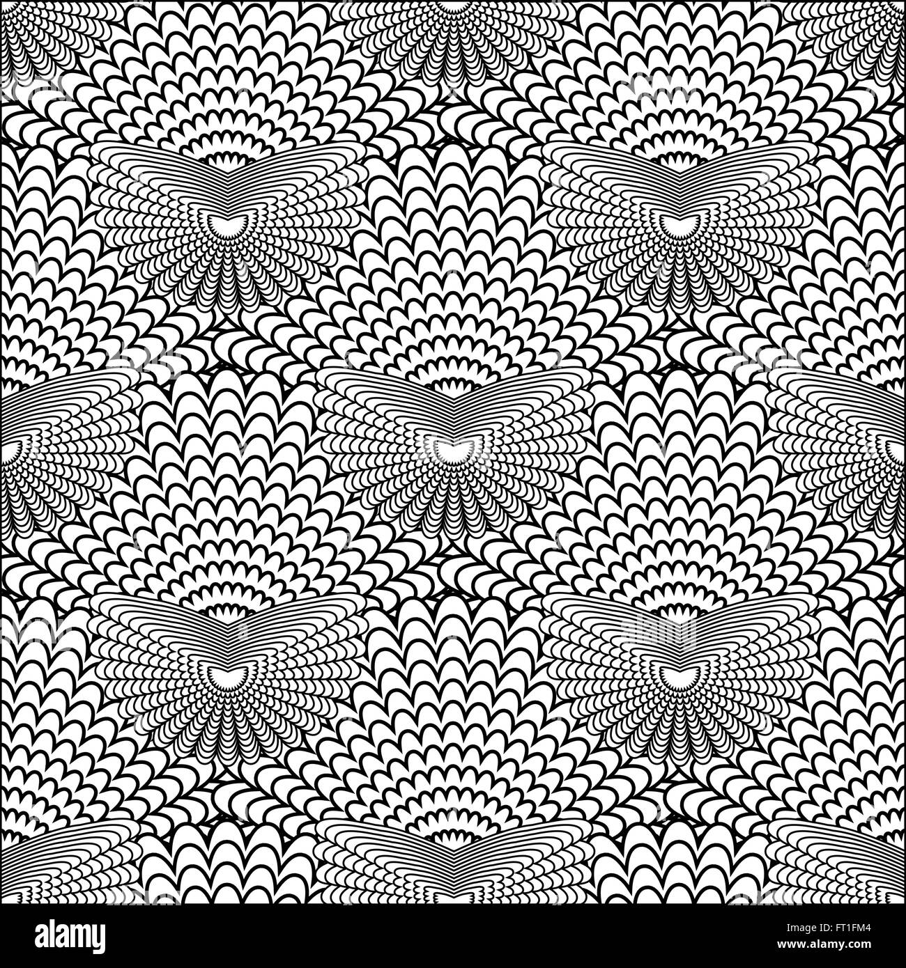 Texture Wallpapers Design. Abstract seamless pattern in vector fans or ...
