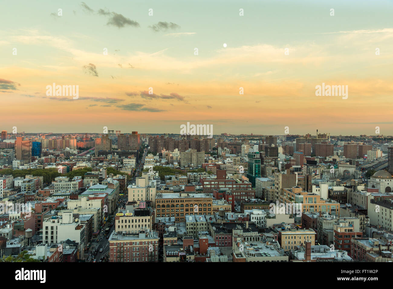 New York City Skyline Sunset Aerial view Stock Photo - Alamy
