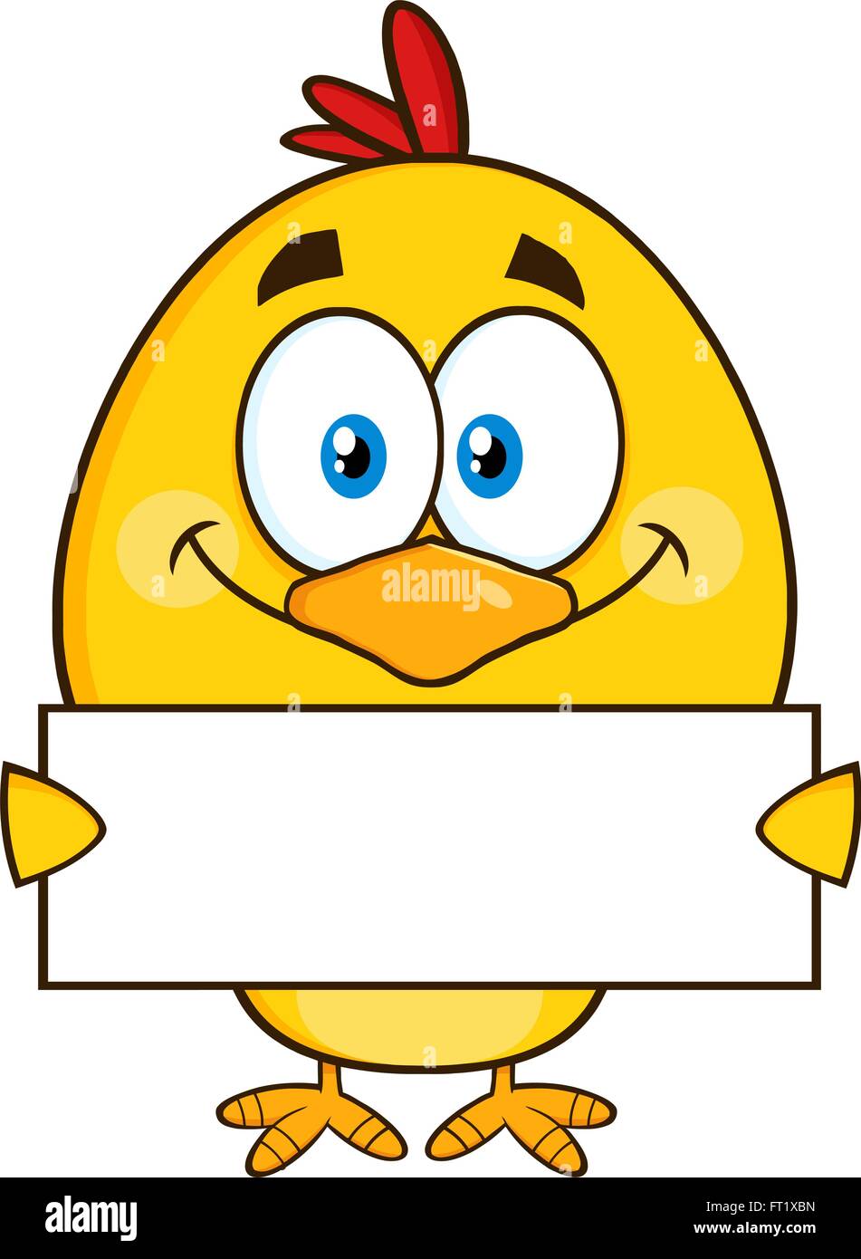 Yellow Chick Cartoon Character Holding A Blank Sign Stock Vector Image &  Art - Alamy
