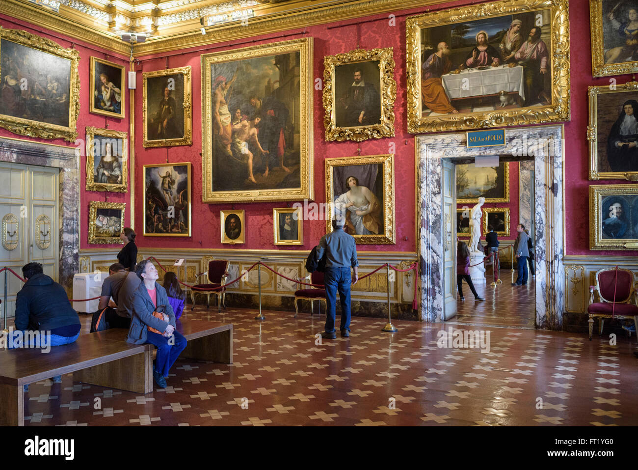 Florence. Italy. Palatine Gallery (Galleria Palatina), Pitti Palace. Stock Photo