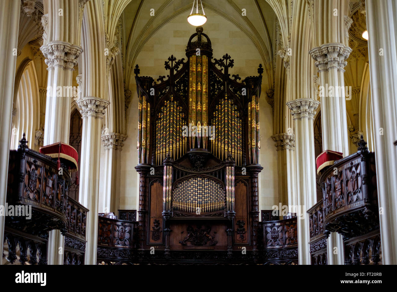 The organ at the Chapel Royal in Dublin Castle Stock Photo