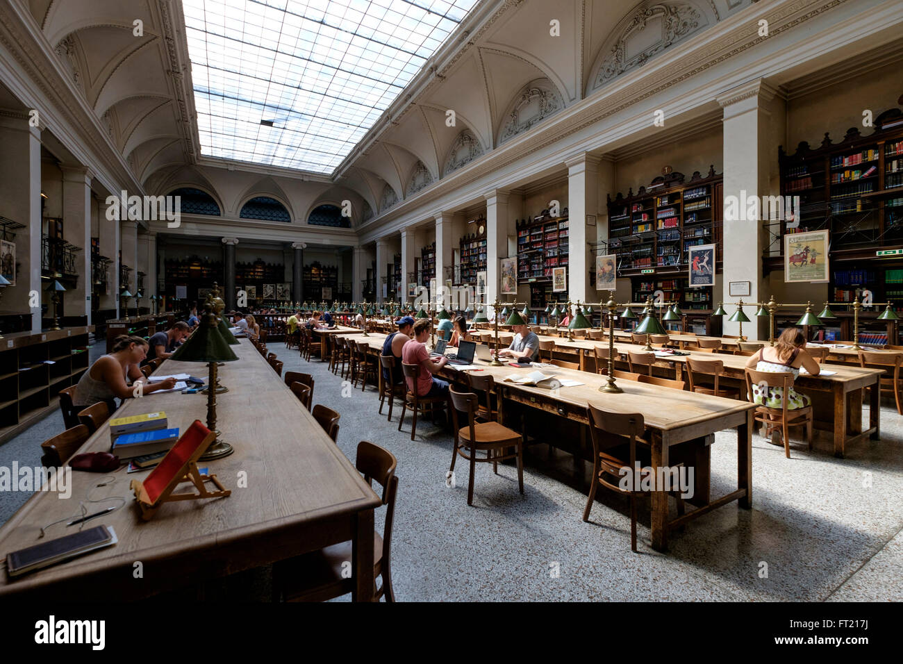 Library at the University of Vienna, Austria, Europe Stock Photo