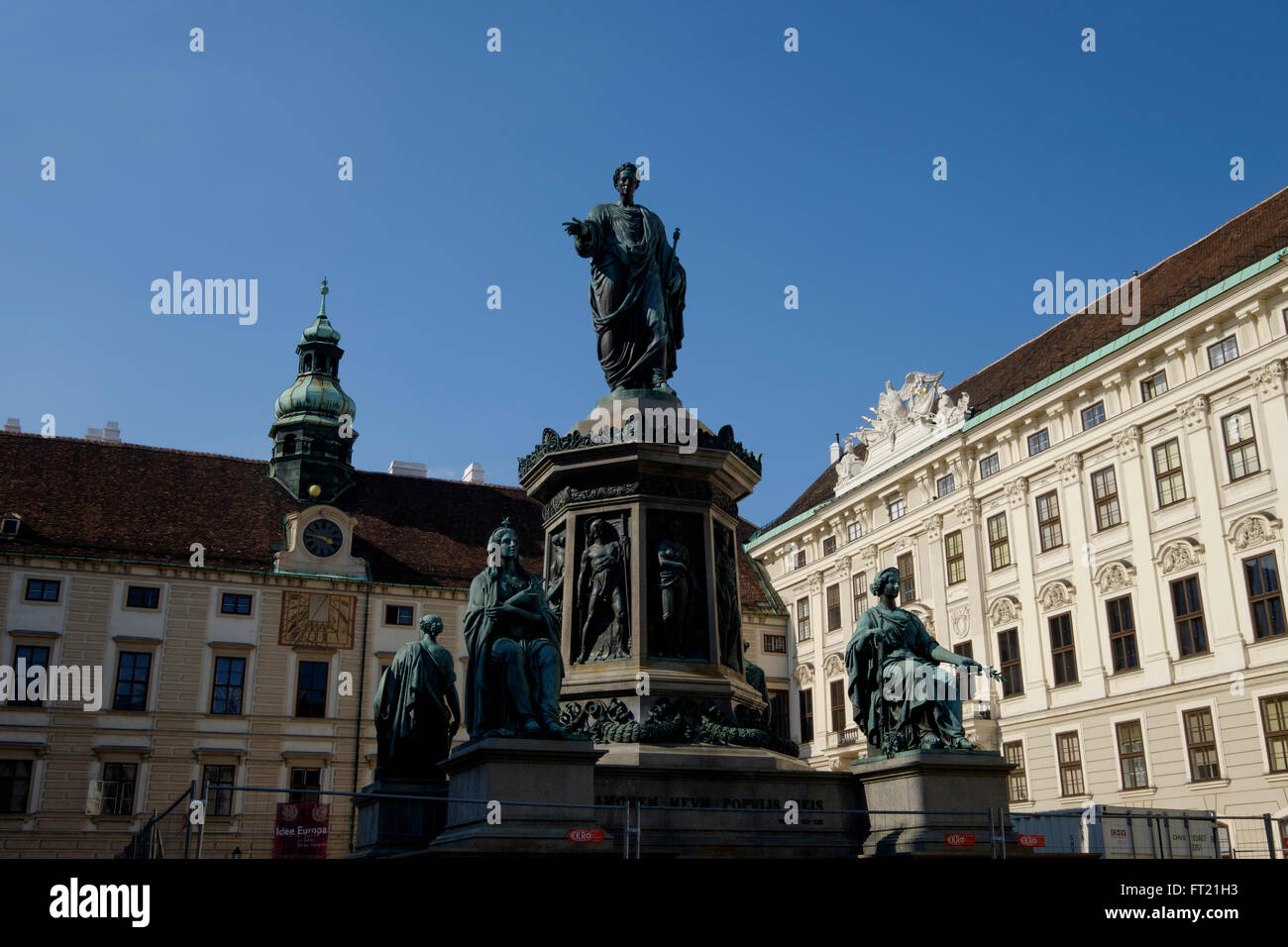 Statues in the courtyard of the Hofburg Palace in Vienna, Austria