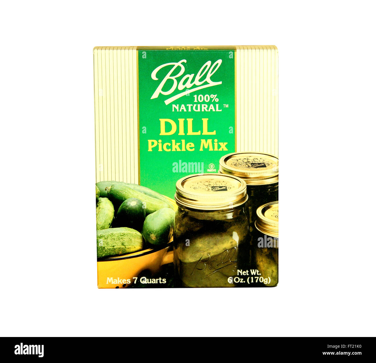 SPENCER , WISCONSIN- JANRUARY 30, 2014 : box of Ball Dill Pickle Mix. Ball is a canning supply company from America Stock Photo
