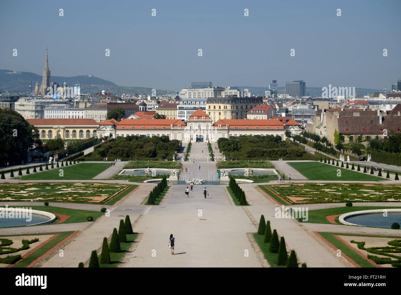 The Lower Belvedere Palace in Vienna, Austria, Europe Stock Photo