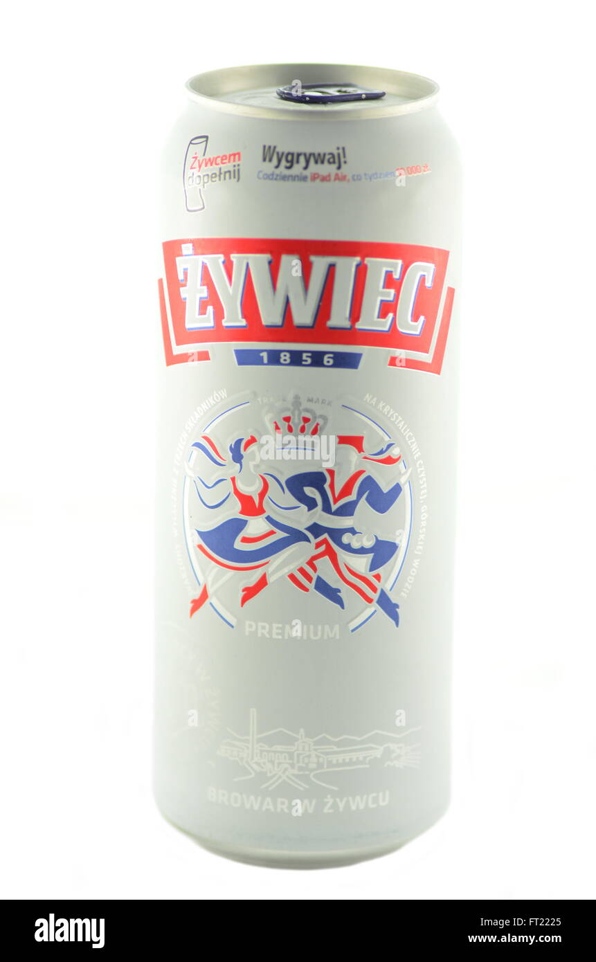 Zywiec beer isolated on white background Stock Photo Alamy