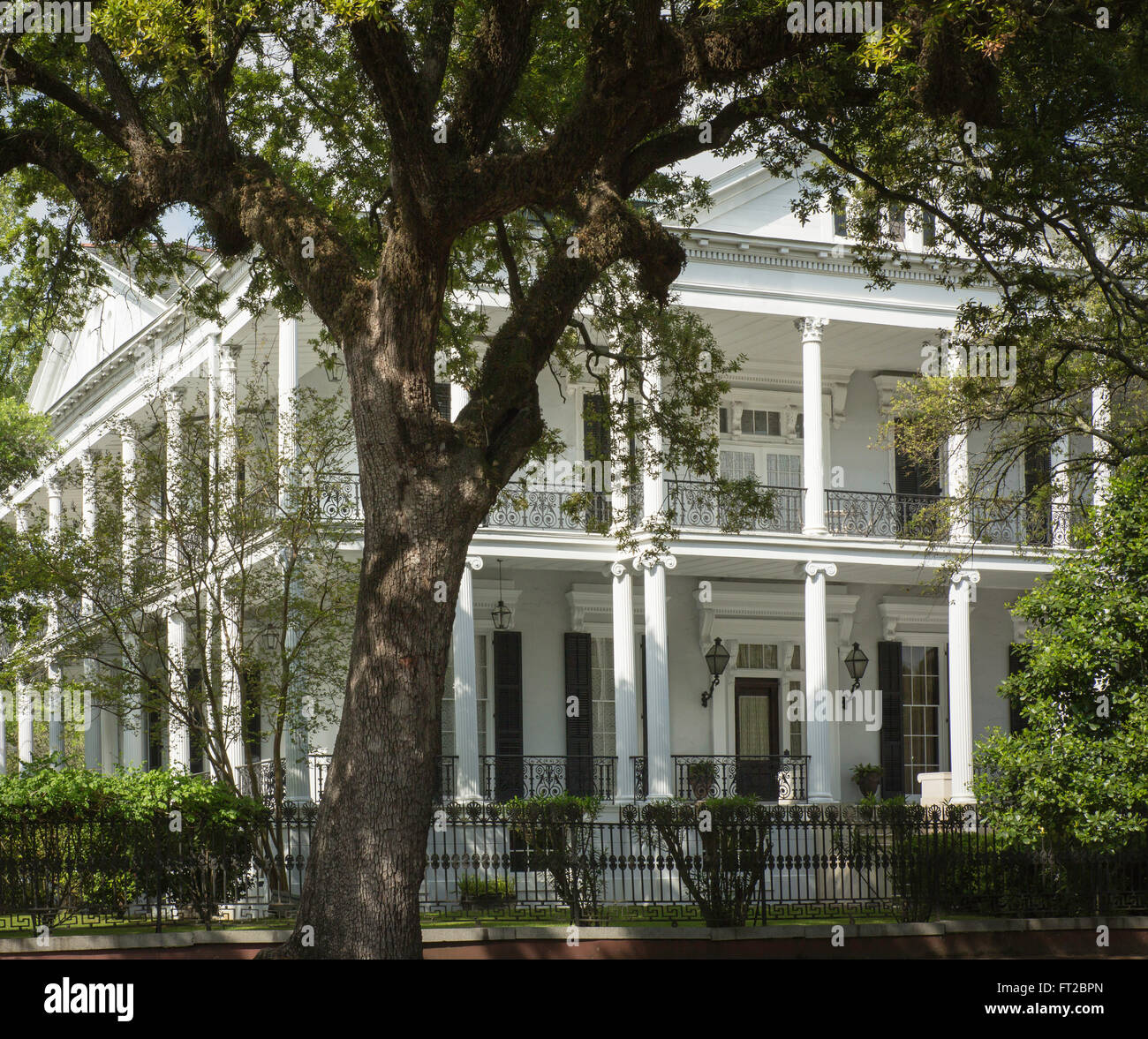 New Orleans Mansion in the Garden District of New Orleans, Louisiana Stock Photo