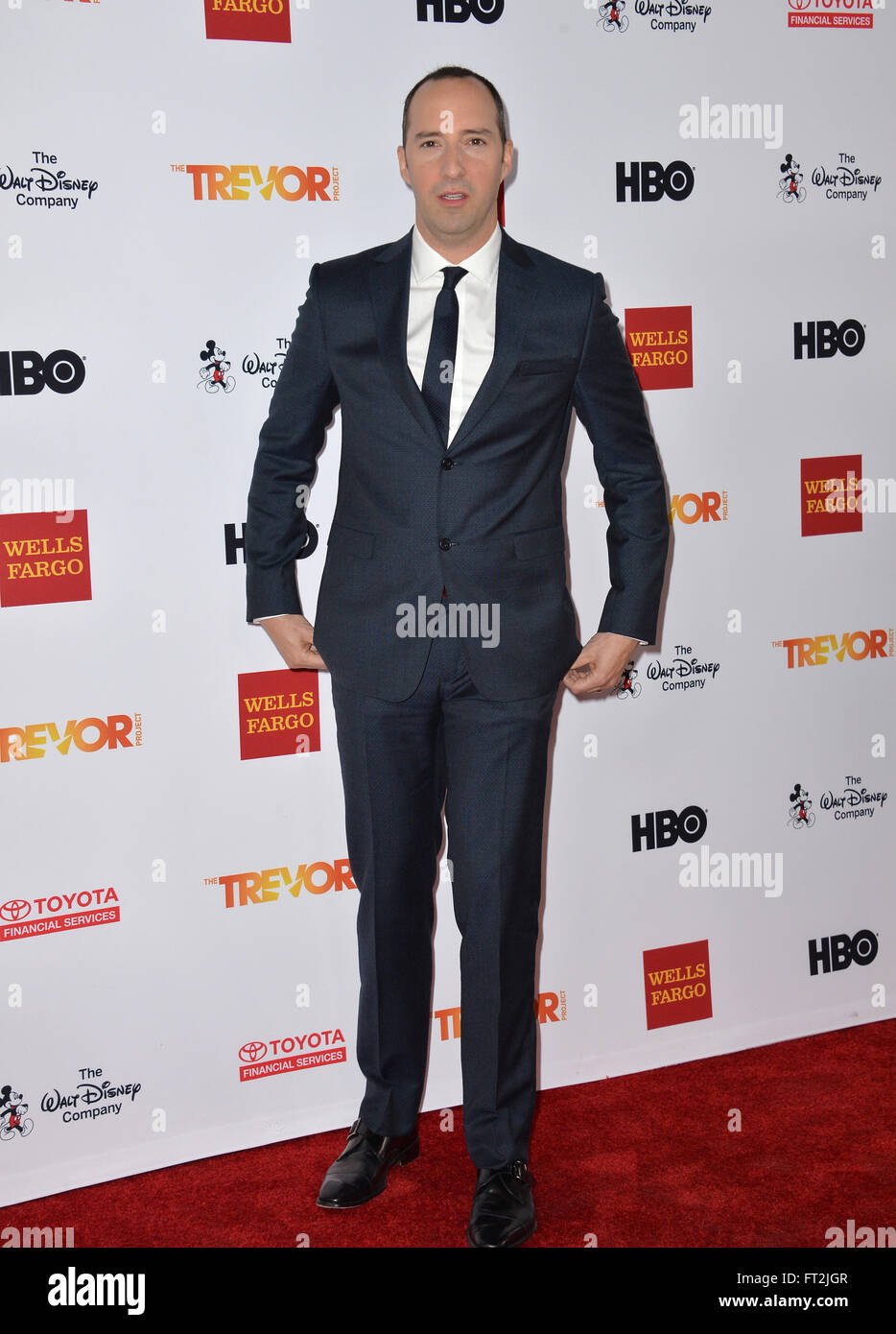 LOS ANGELES, CA - DECEMBER 6, 2015: Tony Hale at the 2015 TrevorLIVE Los Angeles Gala at the Hollywood Palladium. Stock Photo