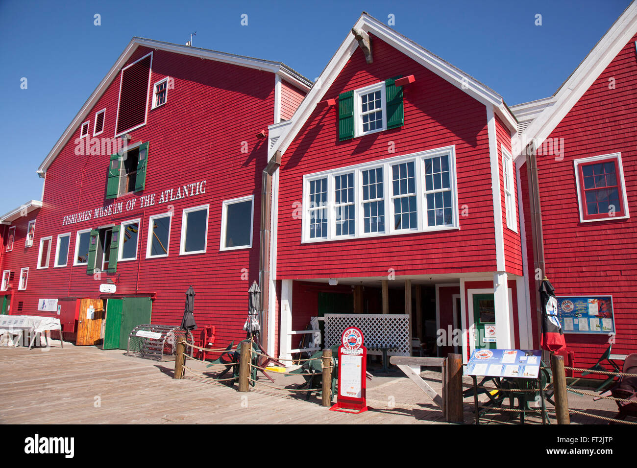 The breath-taking Lunenburg waterfront is the home of the world-class Fisheries Museum of the Atlantic. The Museum commemorates Stock Photo