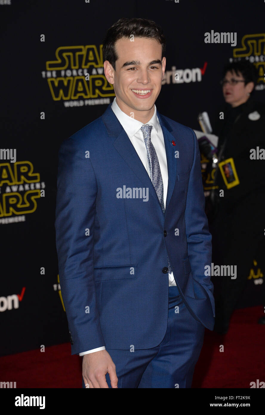 LOS ANGELES, CA - DECEMBER 14, 2015: Actor Alberto Rosende at the world ...